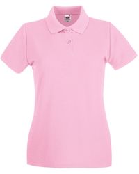 Fruit Of The Loom - Ladies Premium Cotton Pique Lady Fit Polo Shirt (Light) - Lyst
