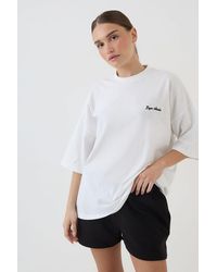DSGN Studio - Script Embroidered Oversized T-Shirt - Lyst