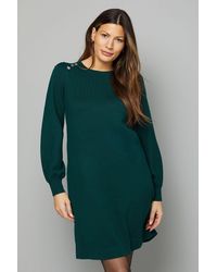 Wallis - Crew Neck Swing Jumper Dress - Lyst