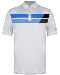 Island Green - Asymetric Print Marl Golf Polo Shirt - Lyst