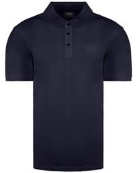 Armani Jeans - Logo Navy Polo Shirt Cotton - Lyst