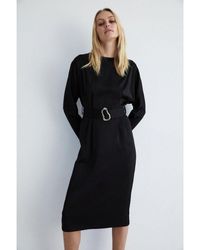 Warehouse - Relaxed Sleeve Satin Soft Shift Dress - Lyst