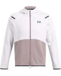 Under Armour - Unstoppable Hooded Neck Full Zipper Solid Patterned Sweat Jacket - Lyst