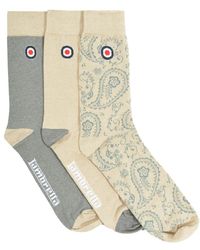 Lambretta - Paisley Socks (Pack Of 3) (Iron/Stone) - Lyst