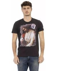 TRUSSARDI ACTION - Jesus Artwork Tshirt Short Sleeve Crew Neck Tee - Lyst