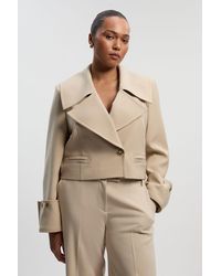 Karen Millen - Plus Size Polished Tailored Button Detail Jacket - Lyst