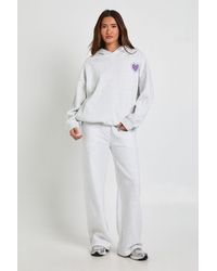 Boohoo - Love Club Puff Print Oversized Hoodie - Lyst