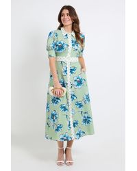Wallis - Summer Cotton Floral Shirt Dress - Lyst