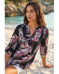 Roman - Textured Leaf Puff Print Shirt - Lyst