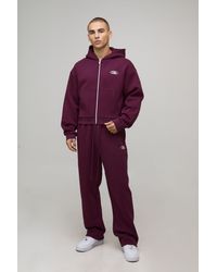 BoohooMAN - Shrunken Fit Hamptons Zip Through Hooded Tracksuit - Lyst