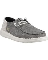 HEYDUDE - Wendy Funk Surf Baja Katoenmengsel Vrouwen Zwarte/Multi Mokassins Schoenen - Lyst