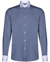 TruClothing - Club Collar Shirt 1920S Peaky Blinders With Bar Poplin Pin Smart Cotton - Lyst