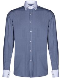 TruClothing - Club Collar Shirt 1920S Peaky Blinders With Bar Poplin Pin Smart Cotton - Lyst