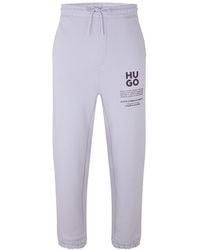 HUGO - Dapurlonga Logo Relaxed Fit Joggers (Light) Cotton - Lyst