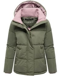 Marikoo - Gewatteerde Jas Omariaa Met Colorblock & Afneembare Capuchon - Lyst