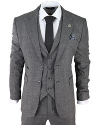 TruClothing - 3 Piece Suit Prince Of Wales Check Classic Tailored Fit Wedding Canvas - Lyst