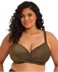 Elomi - Es803227 Sunset Shimmer Underwired Plunge Bikini Top - Lyst