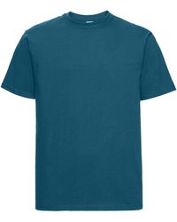 Russell - Europe Classic Heavyweight Ringspun Short Sleeve T-Shirt (Petrol) Cotton - Lyst