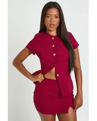 Boohoo - Split Front Mini Skort - Lyst