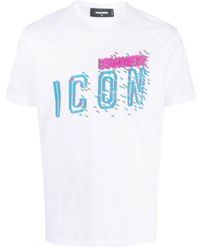 DSquared² - Icons Pixel Logo Cool Fit T-Shirt - Lyst