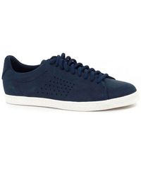 Le Coq Sportif - Charline Metallic Navy Trainers Leather - Lyst