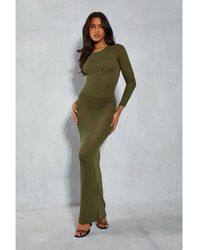 MissPap - Sheer Knitted Maxi Dress - Lyst
