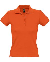 Sol's - Ladies People Pique Short Sleeve Cotton Polo Shirt - Lyst