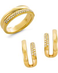 Orphelia - 'Emily' 925 Sterling Set: Earrings + Ring - Lyst