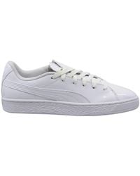 PUMA - Basket Crush Patent Leather Low Lace Up Trainers - Lyst