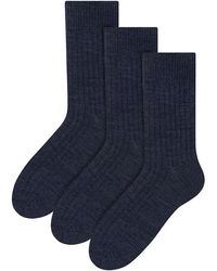 Steve Madden - 3 Pairs Multipack Alpaca Wool Socks - Lyst