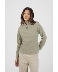 Brave Soul - Pale Quarter Zip Polar Fleece Sweatshirt - Lyst