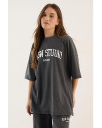 DSGN Studio - Collegiate Printed Oversized T-Shirt - Lyst