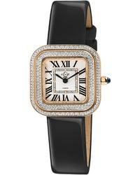 Gv2 - Bellagio Swiss Made Diamond Watch, - Dial, Genuine Hanmade Leather Strap - Lyst