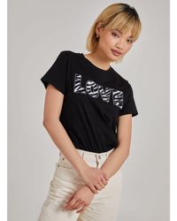 Pink Vanilla - Vanilla Zebra Print Love Slogan T-Shirt - Lyst