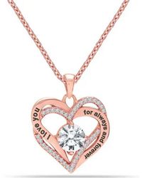 Bibei - Double Heart Necklace - Lyst