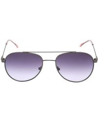 Calvin Klein - Gradient Lens Gunmetal Dark Sunglasses - Lyst