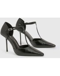 Boohoo - T-Bar Detail Court Shoe Heels - Lyst