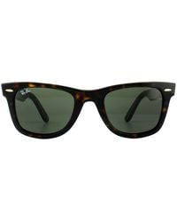 Ray-Ban - Sonnenbrille Wayfarer 2140 902 Tortoise Grün G-15 Medium 50Mm - Lyst