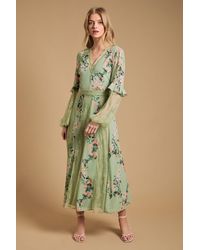 Oasis - Lace Panel Midi Dress - Lyst
