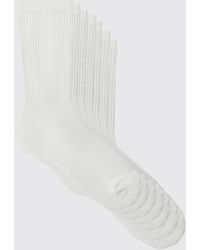 BoohooMAN - 7 Pack Plain Sport Socks - Lyst