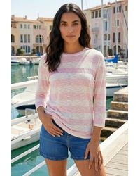 Roman - Embellished Stripe Stretch Top - Lyst