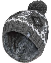 Heat Holders - Fleece Lined Thermal Winter Warm Beanie Bobble Hat With Pom Pom - Lyst