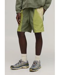 BoohooMAN - Relaxed Fit Colour Block Mid Length Nylon Shorts - Lyst