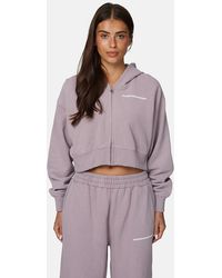 Good For Nothing - Vintage Wash Cropped Zip Through Hoodie - Lyst