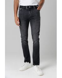 Firetrap - Slim Fit Jeans With Branded Cotton Belt And Contrast Stitching - Lyst