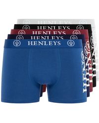 Henleys - Kelmack2 Boxer Shorts (Pack Of 5) - Lyst