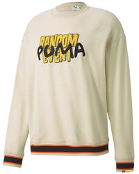PUMA - X Randomevent Langarm Crew Crew Cream Herren Pullover 596663 50 - Lyst