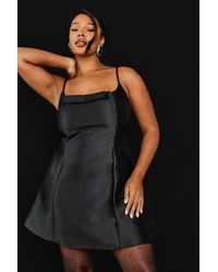 Boohoo - Plus Strappy Bow Front Shift Dress - Lyst