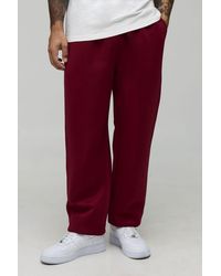 BoohooMAN - Baggy Fit Bonded Scuba Cuffed Joggers - Lyst