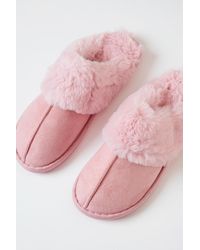 Threadbare - Faux Fur Lined Mule Slippers - Lyst
